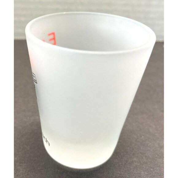 Erics Bar Shot Glass Orange Beach Florida Souvenir Frosted Glass - Picture 6 of 7
